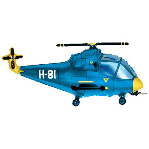 Helicóptero azul 14"